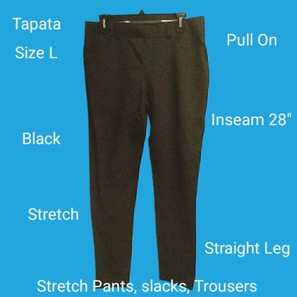 Women's Tapata Dress/Stretch Pants Size L Black - Picture 1 of 6